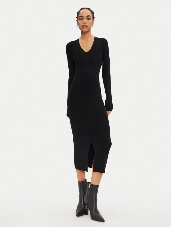 Rochie tricotată Calvin Klein Femei, Mărimea: L, Negru, K20K207491