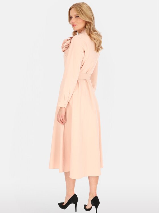 Perso Perso Sukienka letnia RBE254085F Różowy Regular Fit