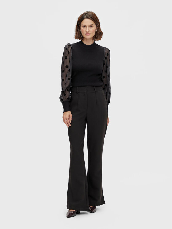 YAS YAS Bluse Dotme 26024389 Schwarz Regular Fit