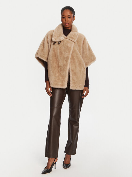 PINKO PINKO Pelzmantel Comodino 103837 A2PI Beige Regular Fit