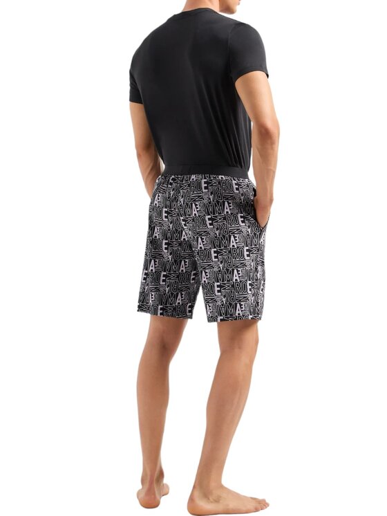 Emporio Armani Emporio Armani Pigiama pj set - Emporio Armani - logo bold all over Nero