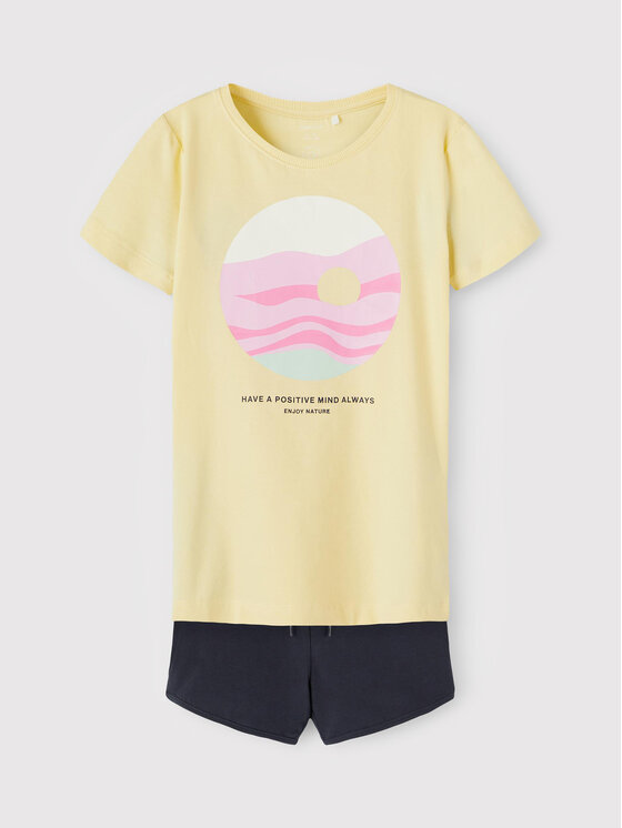 NAME IT NAME IT Komplekti kuuluvad t-särk ja šortsid 13198483 Kollane Regular Fit