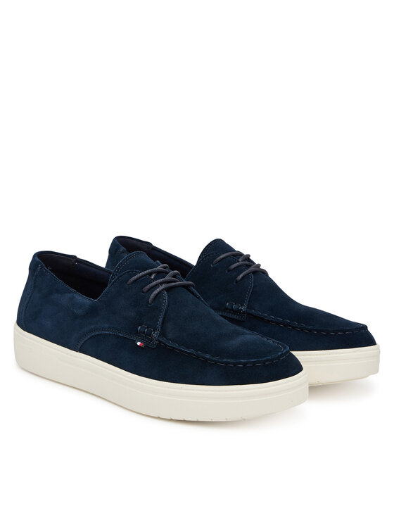 Tommy Hilfiger Tommy Hilfiger Polobotky Casual Suede Stitch Toe Hybrid FM0FM05707 Tmavomodrá