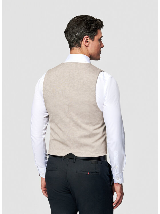 Pako Lorente Pako Lorente Kamizelka P26SF-8X-007 Beżowy Slim Fit