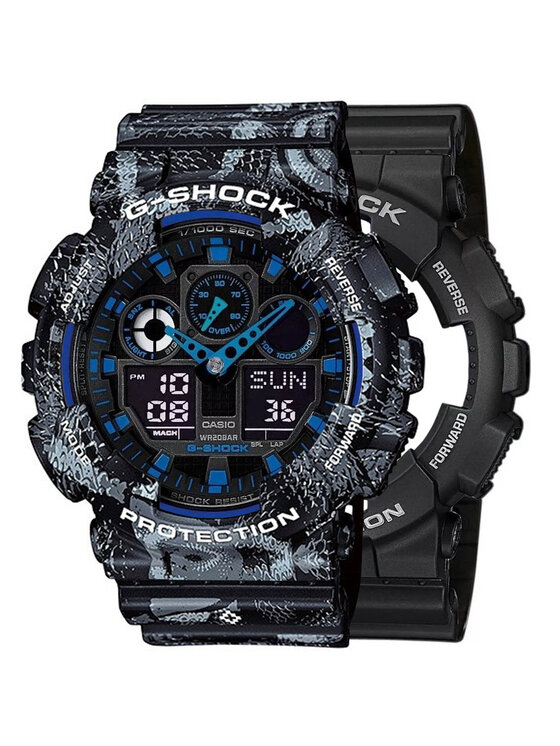 Casio Casio Zegarek SET GA-100-1A2ER + BEZEL 10520052 + PASEK 10520049 Czarny