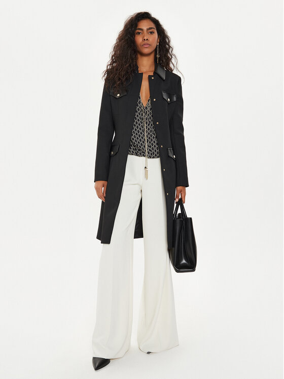 Marciano Guess Marciano Guess Демісезонний плащ Diletta 4YGL05 8827Z Чорний Regular Fit