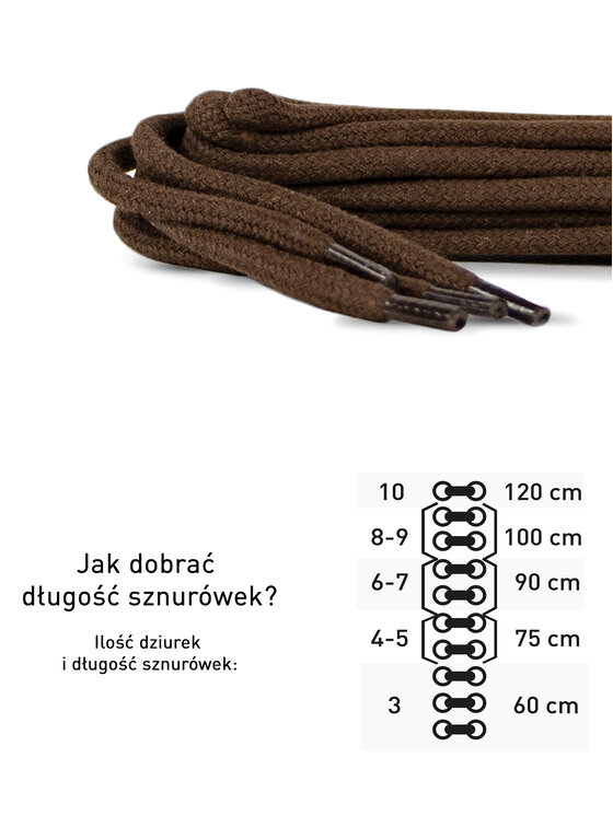 Coccine Coccine Tkaničky k obuvi SZNUROWADŁA 75 cm F3 BAWEŁNIANE v.AZ Hnědá