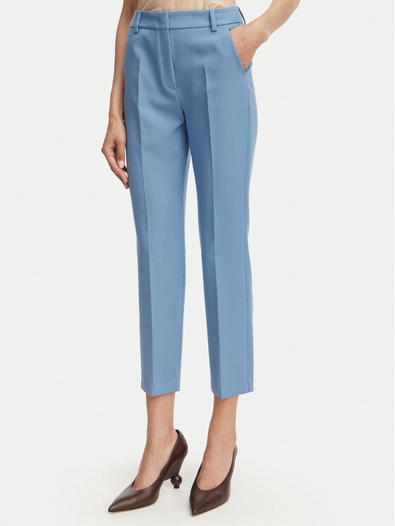 Weekend Max Mara Weekend Max Mara Szövet nadrág Rana 2615131021 Kék Slim Fit