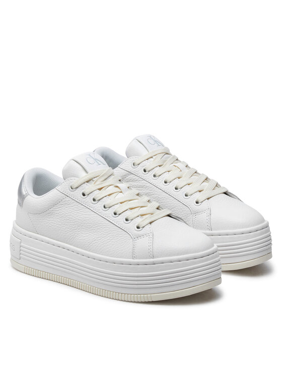 Calvin Klein Jeans Calvin Klein Jeans Sneakersy Bold Flatf Low Mix Ohb YW0YW01632 Biały