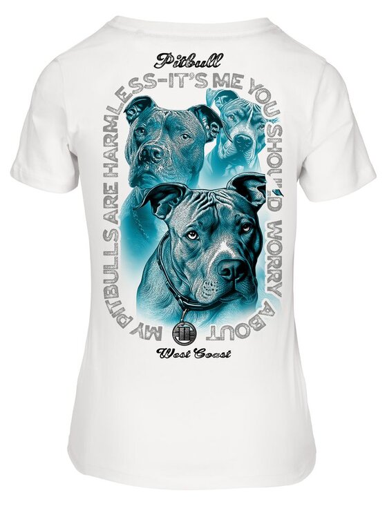 PITBULL PITBULL T-Shirt PROTECTOR Biały Regular Fit