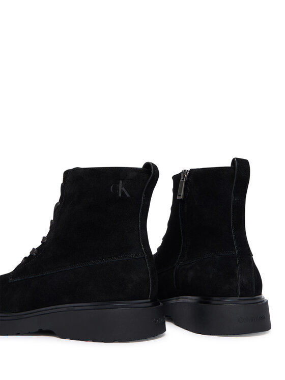 Calvin Klein Calvin Klein Trzewiki Combat Ess Lace Up Zip Boot Su YM0YM01371 Czarny