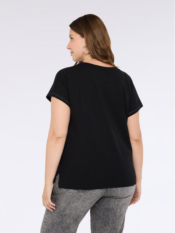 Fiorella Rubino Fiorella Rubino T-Shirt G211L108595N033 Czarny Regular Fit