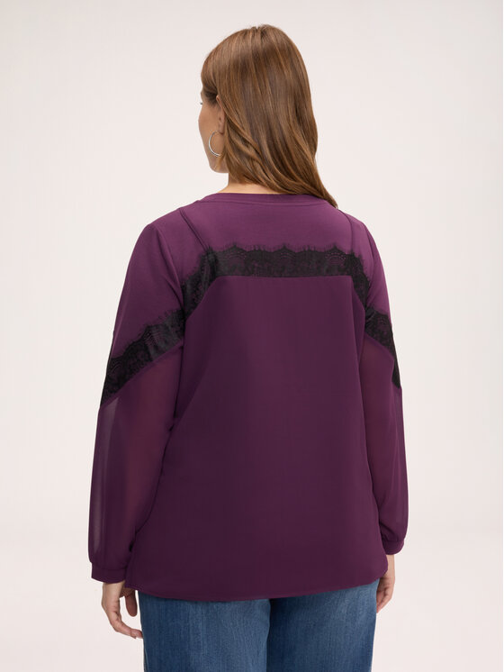 Fiorella Rubino Fiorella Rubino Bluza G815L009325N029 Fioletowy Regular Fit
