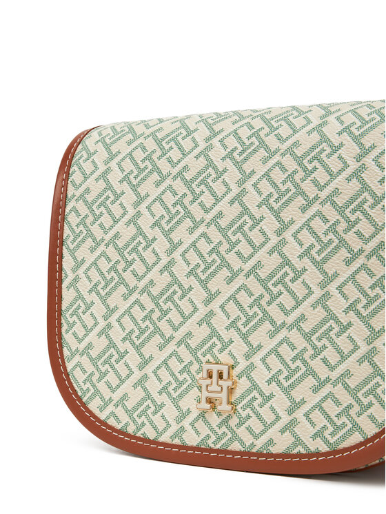 Tommy Hilfiger Tommy Hilfiger Geantă Th Monoplay Leather Saddle Bag AW0AW17414 Verde