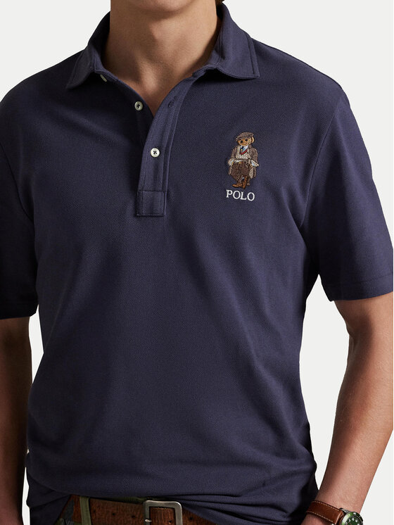 Polo Ralph Lauren Polo Ralph Lauren Polo 710P00083001 Granatowy Custom Slim Fit