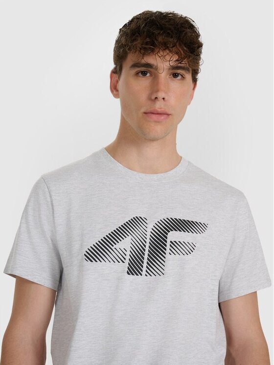 4F 4F T-Shirt 4FWMM00TTSHM2257-27M Szary Regular Fit