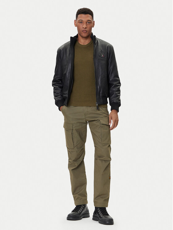 Aeronautica Militare Aeronautica Militare Lederjacke 252PN0959UPL00303 Schwarz Regular Fit