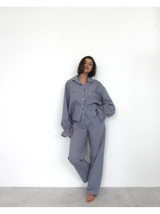 Le Songe Le Songe Koszula CHERRY Granatowy Oversize