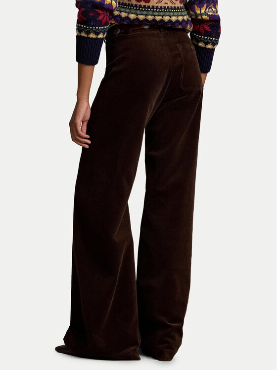 Polo Ralph Lauren Polo Ralph Lauren Spodnie materiałowe 211B17556004 Brązowy ciemny Flare Fit
