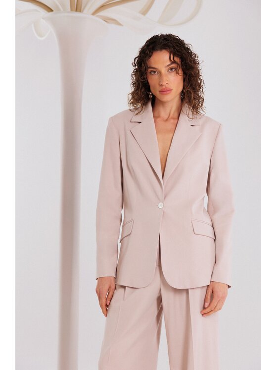LE POSSÉ LE POSSÉ Sako MZMT Světle růžová Tailored Fit