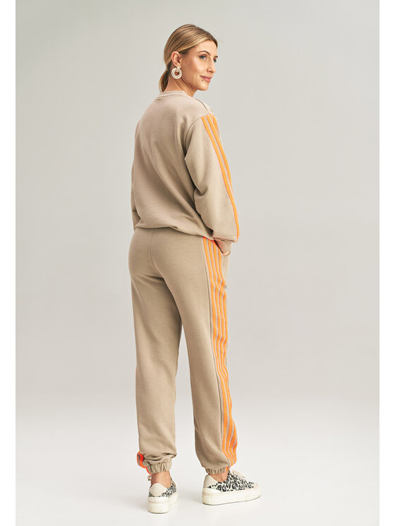 FIGL FIGL Komplet dresowy M1020 Beżowy Regular Fit