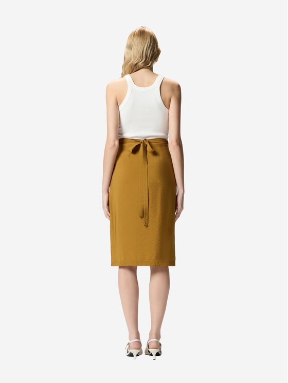 PINKO PINKO Top Canotta con fibbia ciondolo Biały Regular Fit