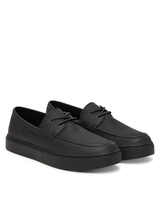 Calvin Klein Calvin Klein Pusbačiai Hybrid Clean Boat Shoe Lth HM0HM02233 Juoda