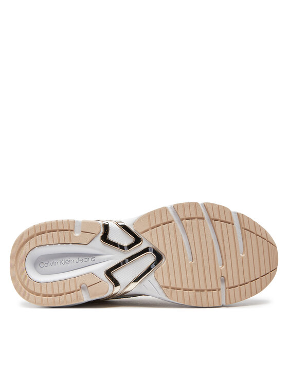 Calvin Klein Jeans Calvin Klein Jeans Laisvalaikio batai Retro Tennis Low Lace Mh Ml Mr YW0YW01381 Balta