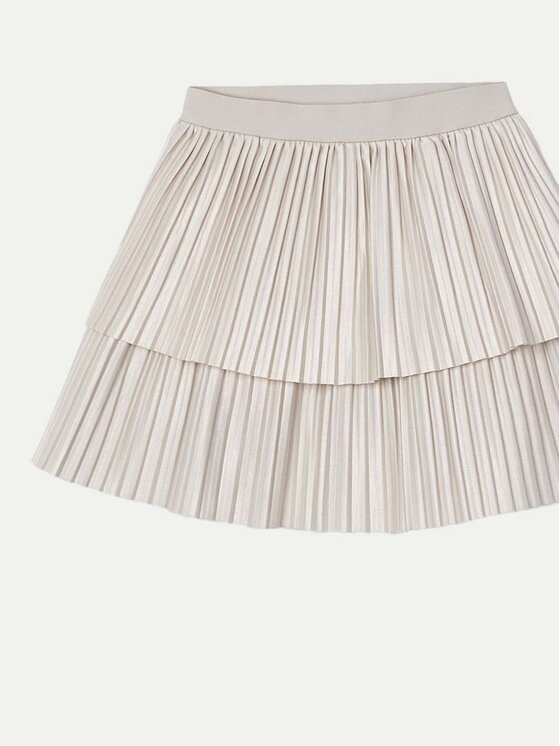 Mayoral Mayoral Gonna plissettata 4904 Beige Regular Fit