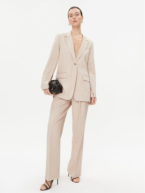 Vila Vila Pantaloni di tessuto 14088007 Beige Straight Fit