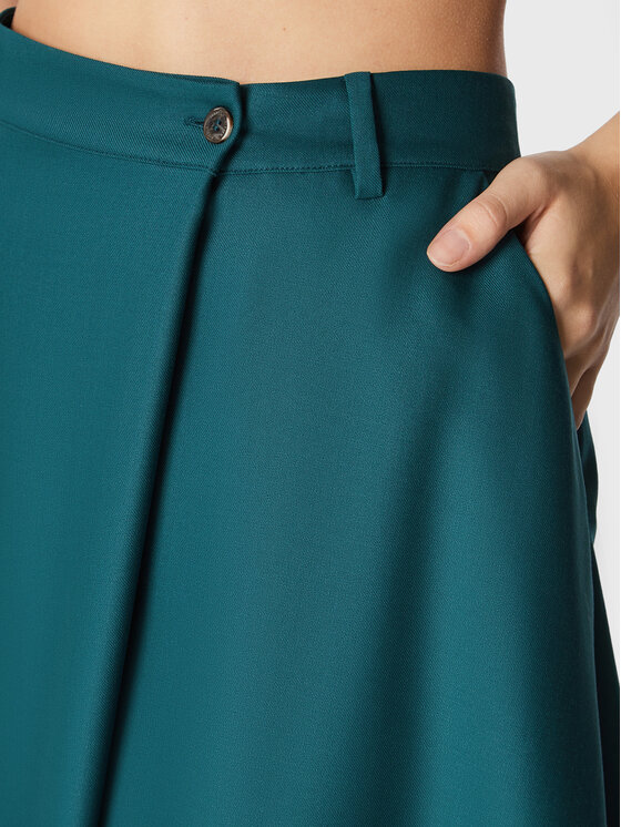 Simple Simple Trapéz szoknya LINDA TOL SDD550-02 Zöld Relaxed Fit