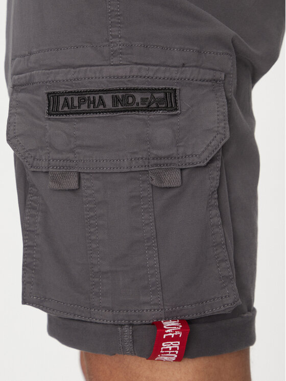 Alpha Industries Alpha Industries Šortky z materiálu Crew 176203 Šedá Slim Fit