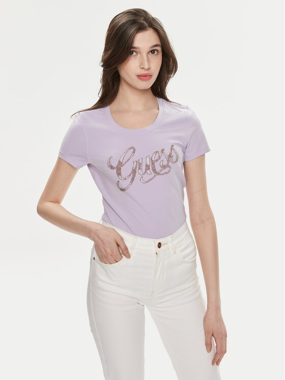 Női Póló Guess, Méret: XS, Lila, W4GI30 J1314