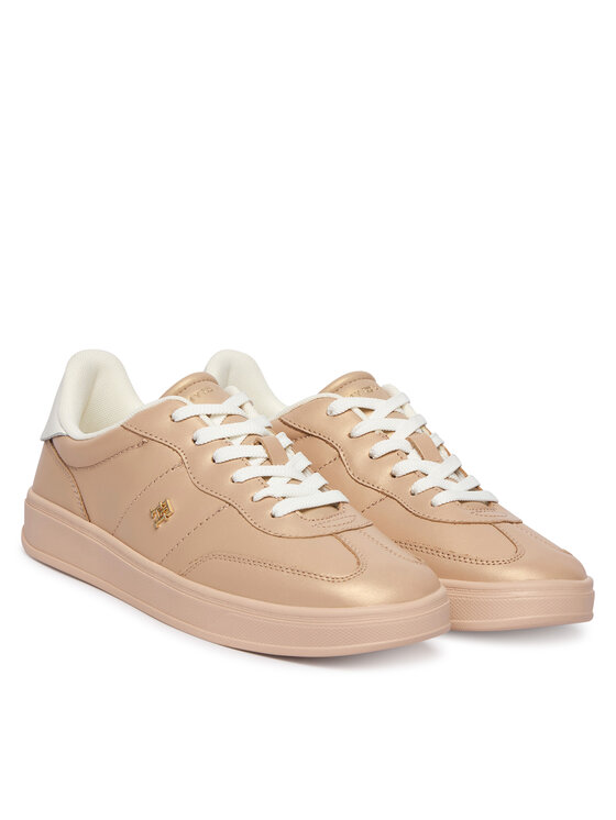 Tommy Hilfiger Tommy Hilfiger Laisvalaikio batai Th Heritage Shiny Sneaker FW0FW09179 Smėlio