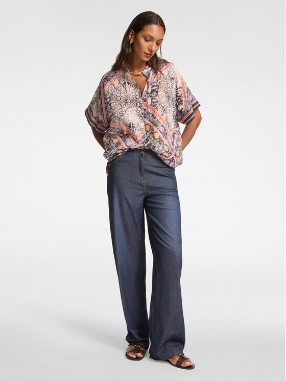 Elena Mirò Elena Mirò Jeansy P505P000336N034 Niebieski Flare Fit