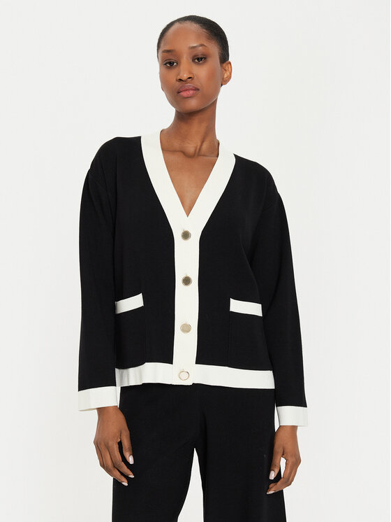 Kontatto Kontatto Cardigan 3M0258 Negru Regular Fit