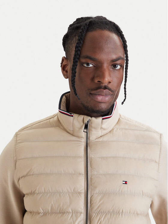 Tommy Hilfiger Tommy Hilfiger Kurtka przejściowa Mix Media Ess MW0MW41329 Beżowy Regular Fit