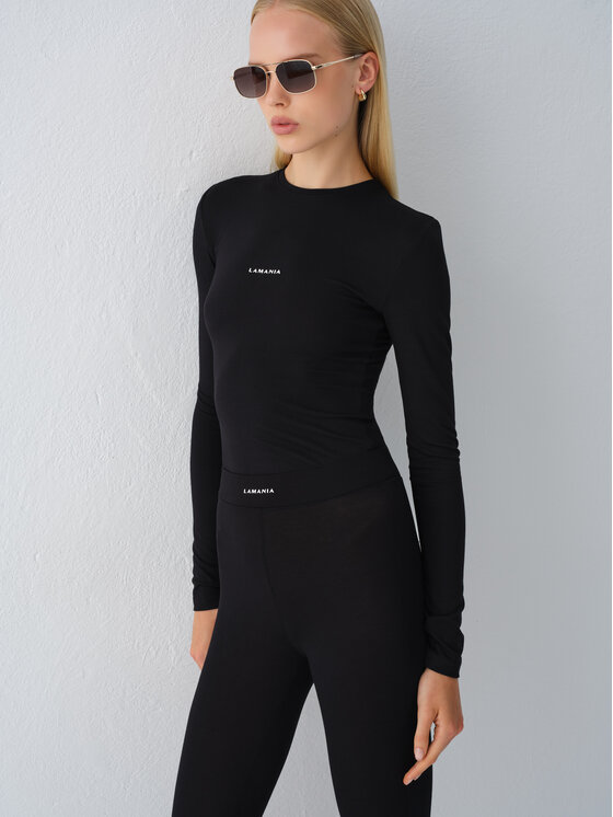 La Mania La Mania Longsleeve GIN Czarny Basic Fit