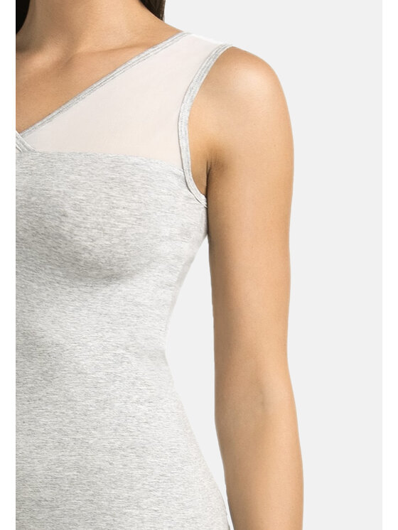 Teyli Teyli Koszula nocna 218 Szary Regular Fit