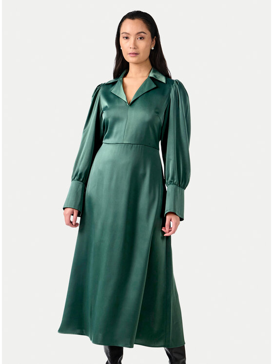 YAS Košeľové šaty Pella 26034665 Zelená Regular Fit