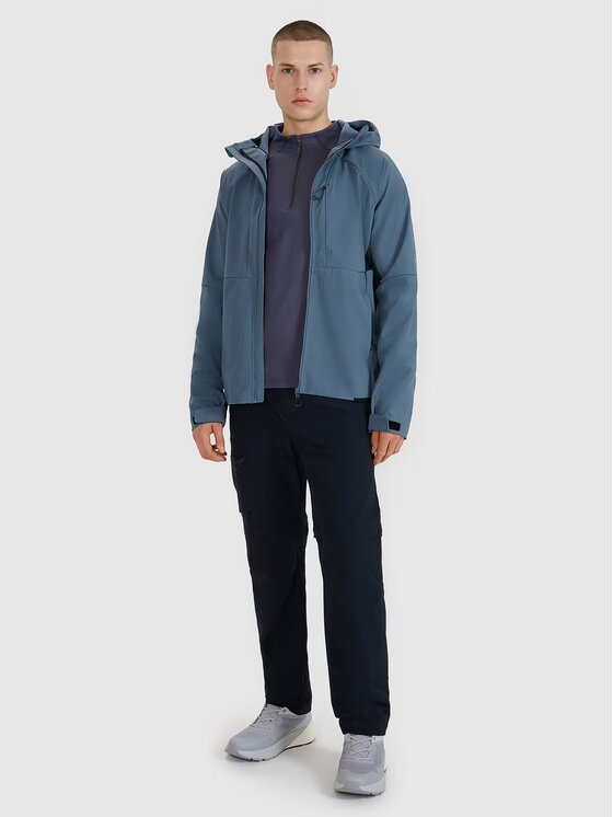 4F 4F Kurtka softshell 4FWSS25TSOFM313-32S Niebieski Regular Fit