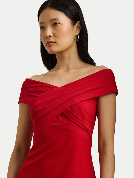 LAUREN RALPH LAUREN LAUREN RALPH LAUREN Cocktail obleka 253936390009 Rdeča Slim Fit