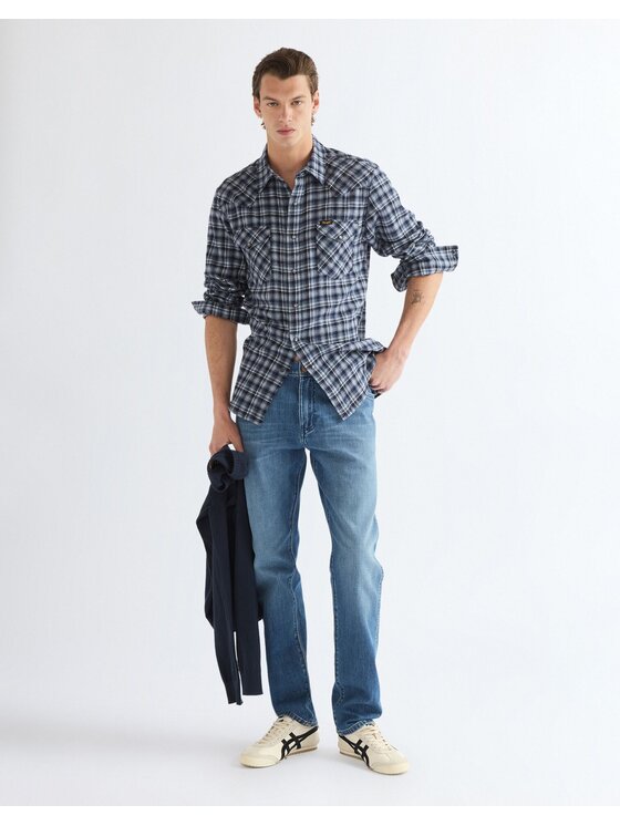 Wrangler Wrangler Koszula WESTERN SHIRT Niebieski Regular Fit