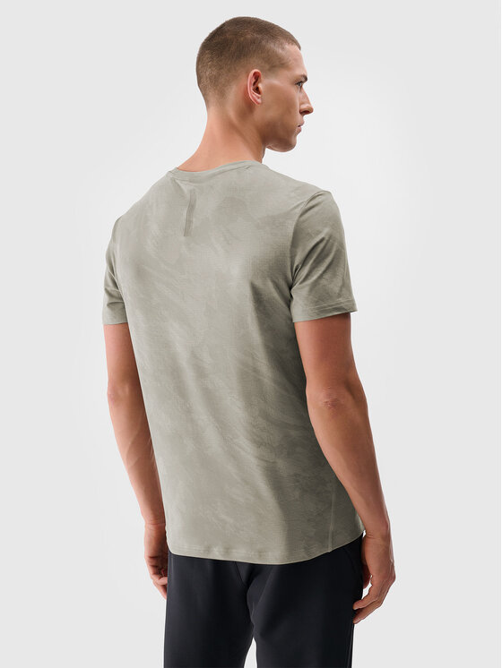 4F 4F Koszulka techniczna MONOCHROME Khaki Regular Fit