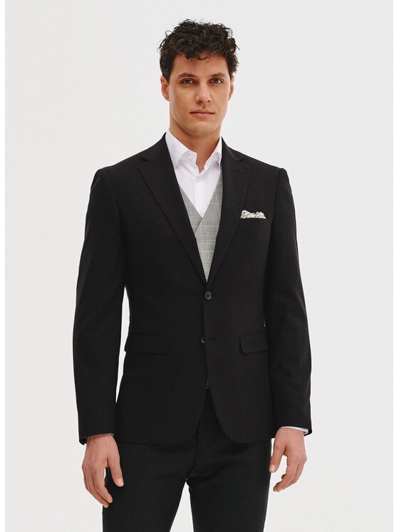 Pako Lorente Pako Lorente Marynarka P25BN-3X-003 Czarny Slim Fit