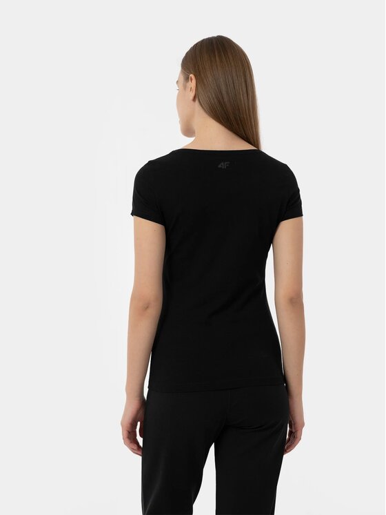 4F 4F T-Shirt 4FMM00TTSHF731-20S Czarny Regular Fit