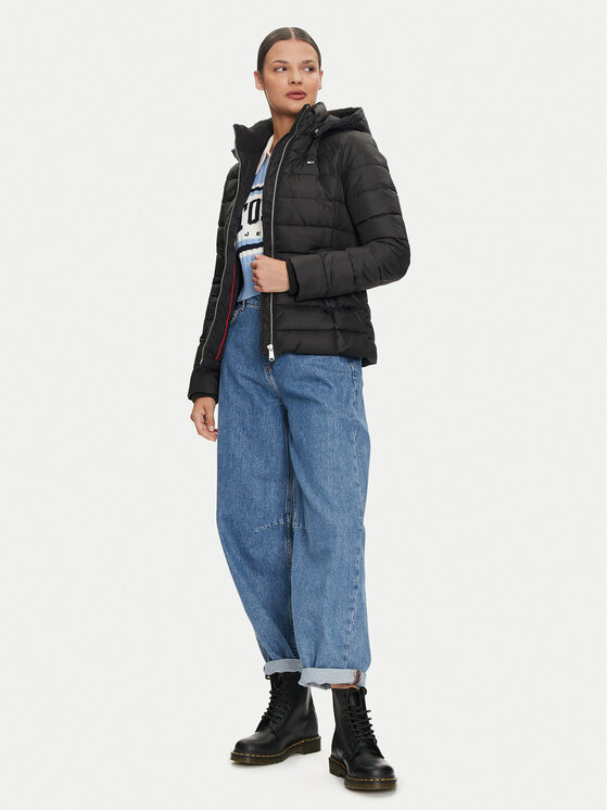 Tommy Jeans Tommy Jeans Žieminė striukė Basic DW0DW18311 Juoda Slim Fit