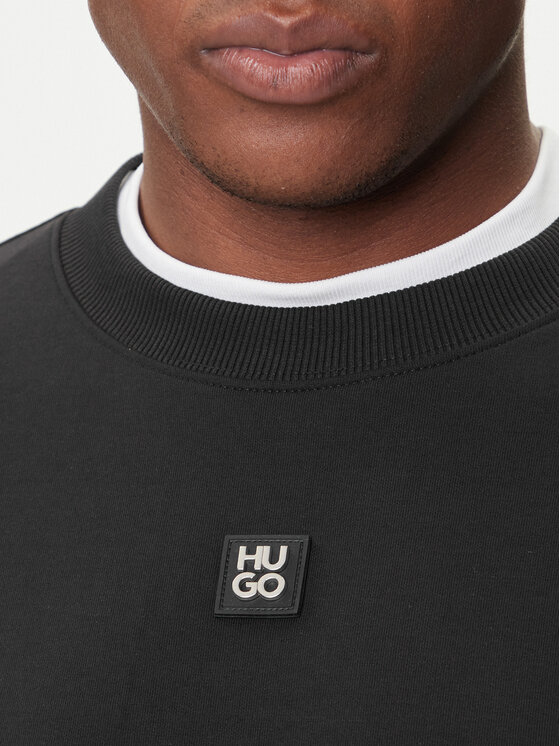 HUGO HUGO Bluza Dettil 50533689 Czarny Relaxed Fit