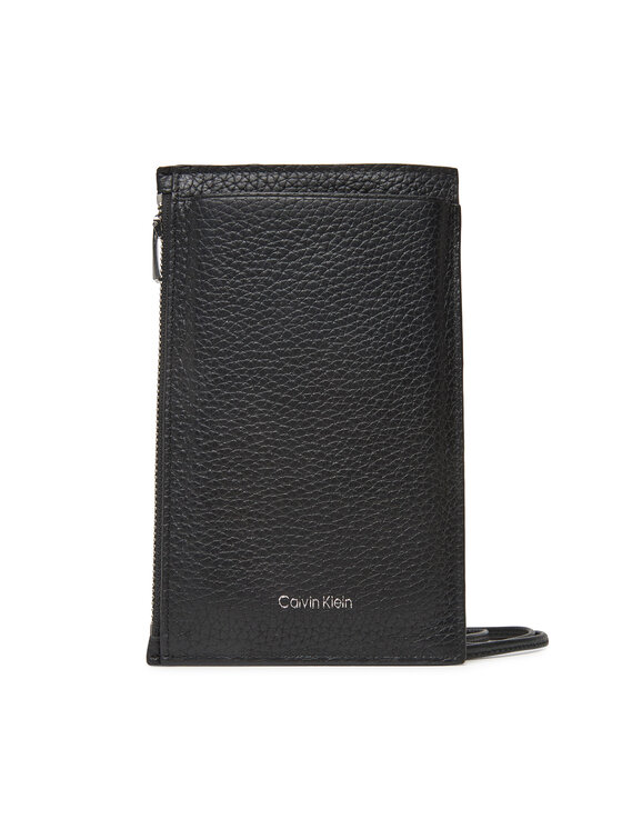 Geantă pentru telefon Calvin Klein Foil Emboss Phone Crossbody LV04D1037G Negru