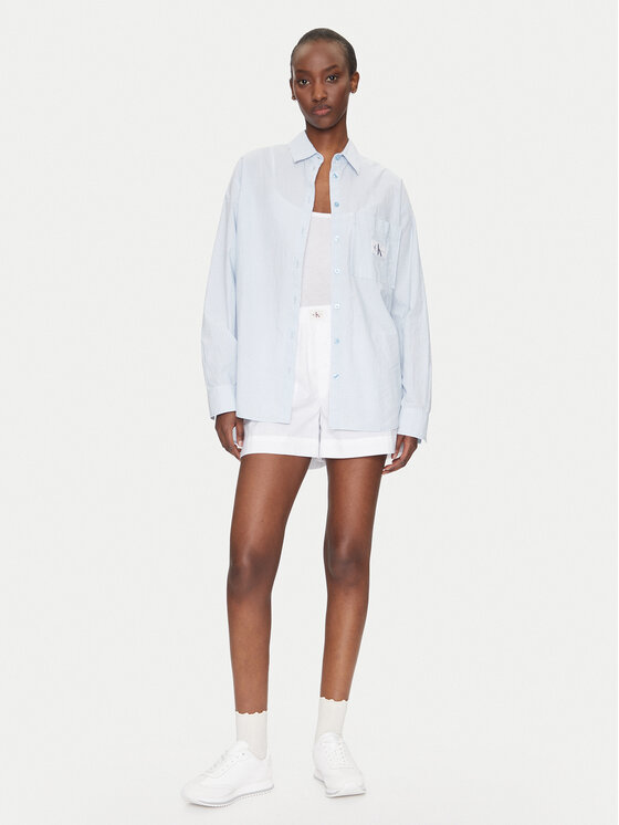 Calvin Klein Jeans Calvin Klein Jeans Шорти от плат J20J225218 Бял Relaxed Fit
